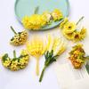 Yellow  Series Artificial Flower Cherry Stamens Berries Bundle DIY Cake Christmas Wedding Gift Box W
