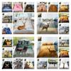 Bedding Set Cover Pets Print Duvet Cover Highend Comforter Cover Suit Polyester Bedding Twin Size Bedding Deer Quilt Cover