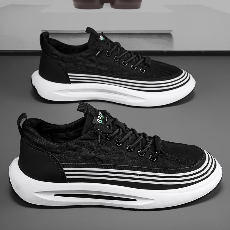 2024 New Comfortable and Lightweight Running Shoes Men's Lightweight Shock Absorption Jogging Sports Versatile Student Color Matching Trendy Shoes