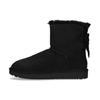 Bailey Classic Bow Short Snow Boots Women Boots Black 1123635-BLK