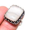 Natural Moonstone Gemstone Handmade 925 Sterling Silver Jewelry Ring Size 8 T5g48