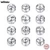 WOSTU 12 Constellation Aries Beads 925 Sterling Silver CZ Charm Fit Original DIY Bracelet Beads