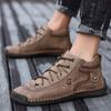 New Retro Large Size Martin Boots Men's Outdoor Casual Men's Leather Shoes Velvet High-top Cotton Shoes Directly from the Manufacturer 48