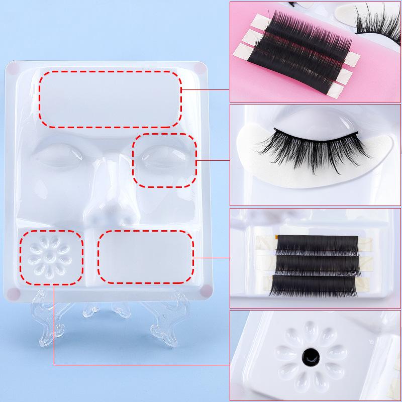 Original Design False Eyelashes Training False Face Model Practice Tray Beginner Plastic Model