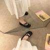 Round Head Gentle Silver Single Shoes Girl 2025 Fairy Flat Bottom Mary Jane Shoes Woman