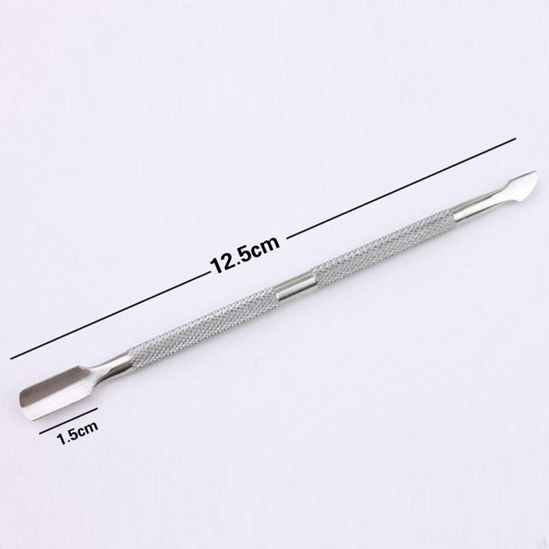 4Pcs/lot Double Sided Finger Cuticle Pusher Dead Skin Nail Art Remover Cuticles Stainless Steel Pedicure Manicure Cleaner Tools