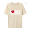 I Love My Girlfriend and I Love My Boyfriend Printed T-shirt Couple Fashion Sports t-Shirt Harajuku Casual Top