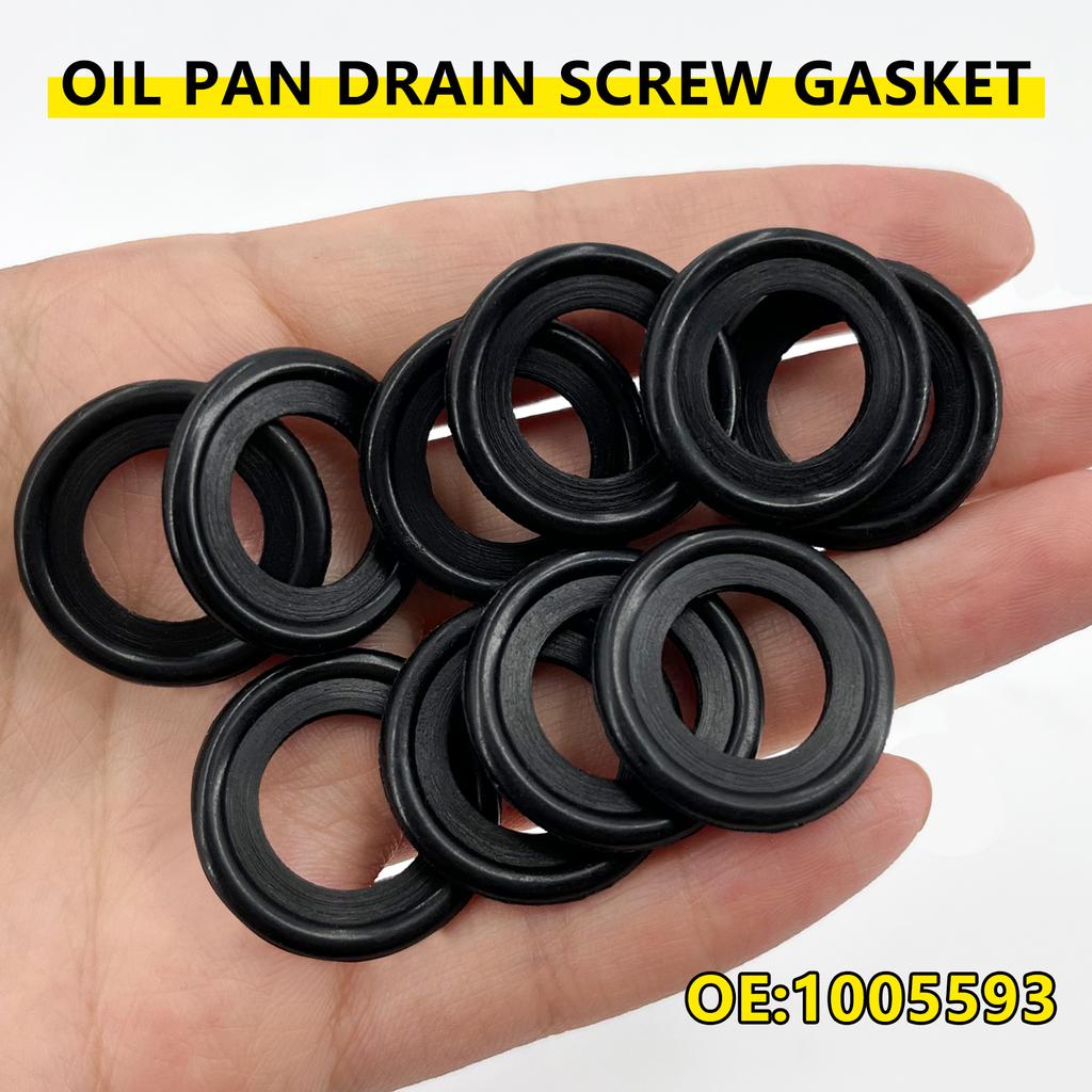 10x Auto Engine Oil Drain Plug Gaskets For Ford Mazda Volvo Jaguar Landrover Oil Pan Screw Washer Rubber Washer Gasket