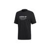 Originals Trefoil Logo Print Round Neck Short Sleeve T-Shirt Men Tops Black DH2248