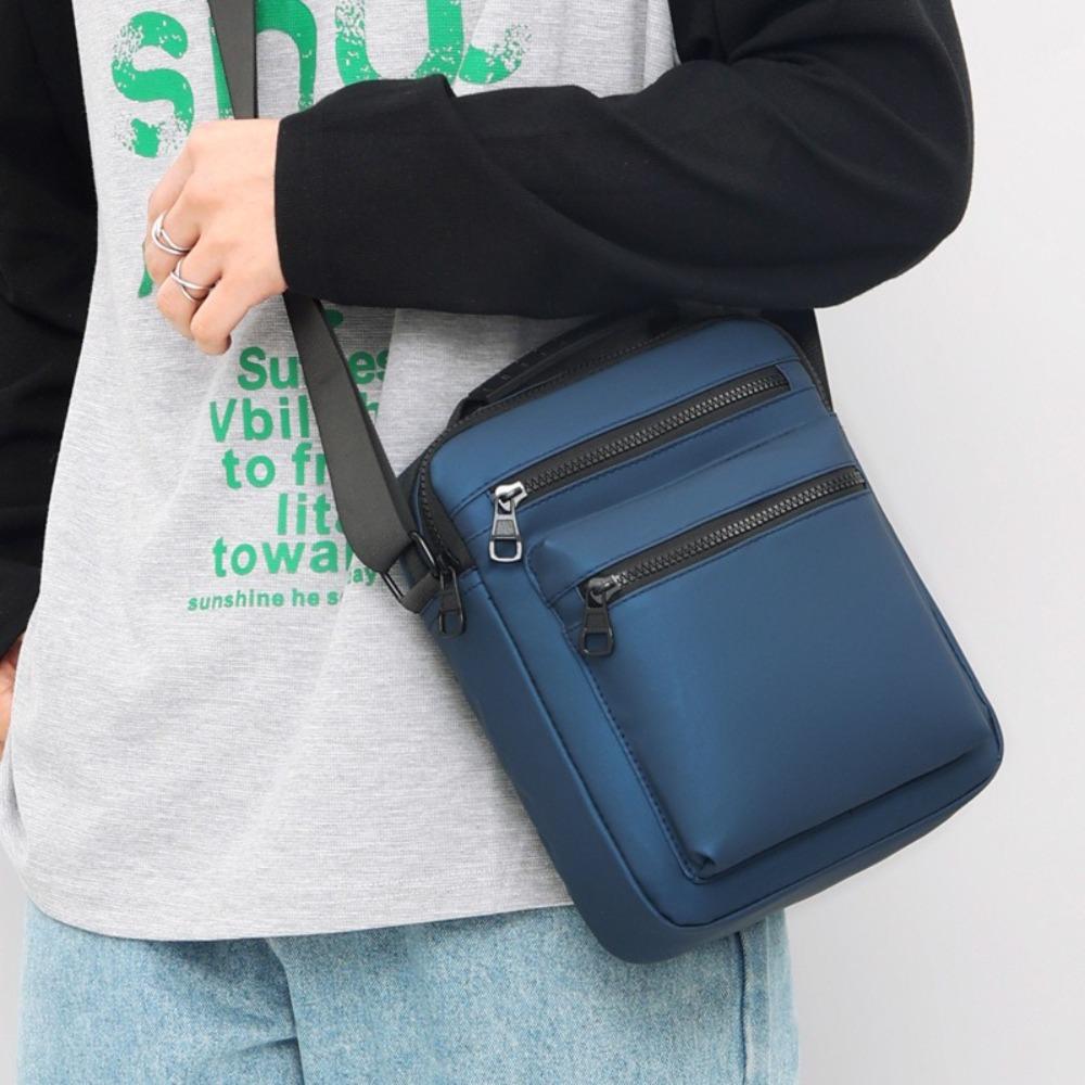 Multifunctional Nylon Shoulder Bag Korean Style Small Square Bag Simple Men Crossbody Bag Business