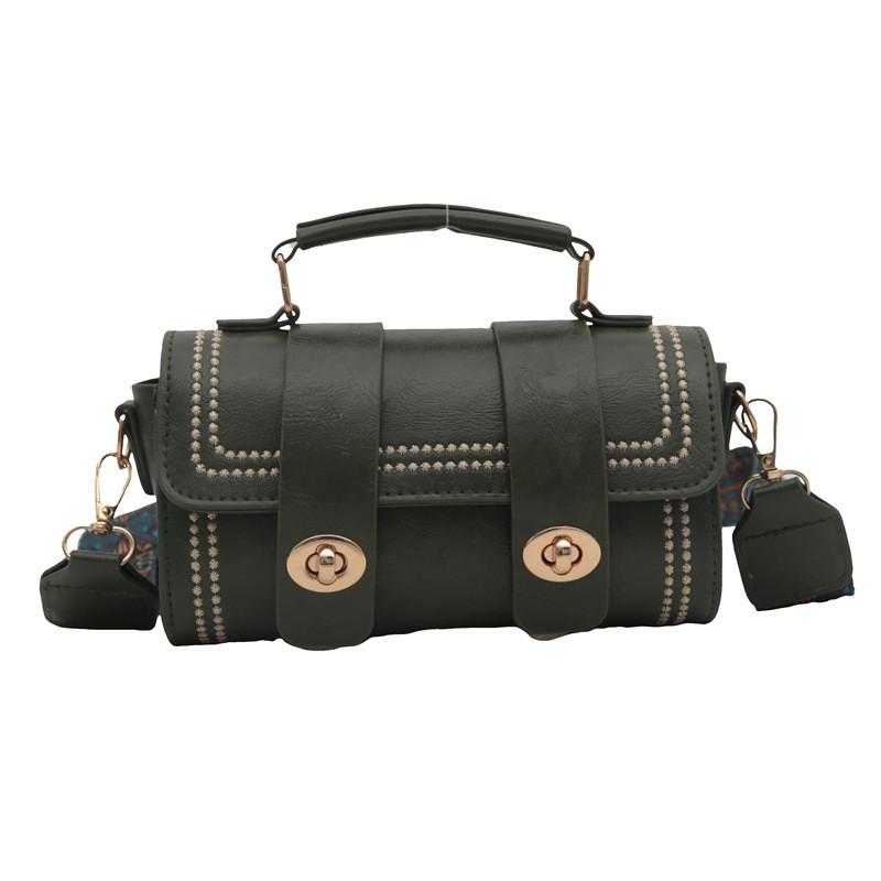 Color Single Solid Shoulder Crossbody Square Bag Handbag Women Gift Fashion