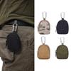 Multifunctional Nylon Mini Coin, Earphone, and Car Key Anti-Lost Pouch with Zipper and Keychain