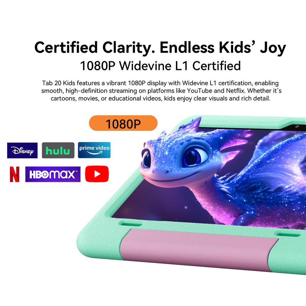 Blackview Tab 20 Kids Tablet Android 15 10.1inch 4GB RAM 64GB ROM 6600mAh Battery Tablets