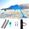 Beach Tent Sun Shelter with UPF 50+ UV Protection Beach Canopy Sun Shade with SandbagsPoles and Ground Pegs and Anti-Wind Ropes