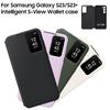 Smart View Wallet Flip Case For Samsung Galaxy S23 S23+ S23 Plus SM-S911B SM-S916B S-View Phone Case Cover