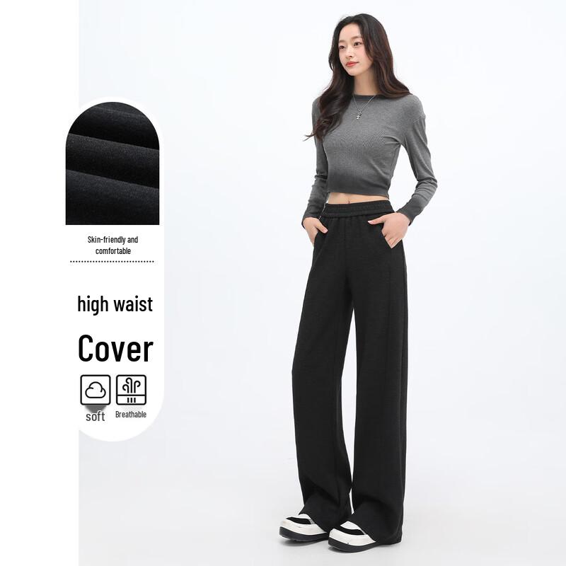 Women's High-Waisted Banana Wide-Leg Pants