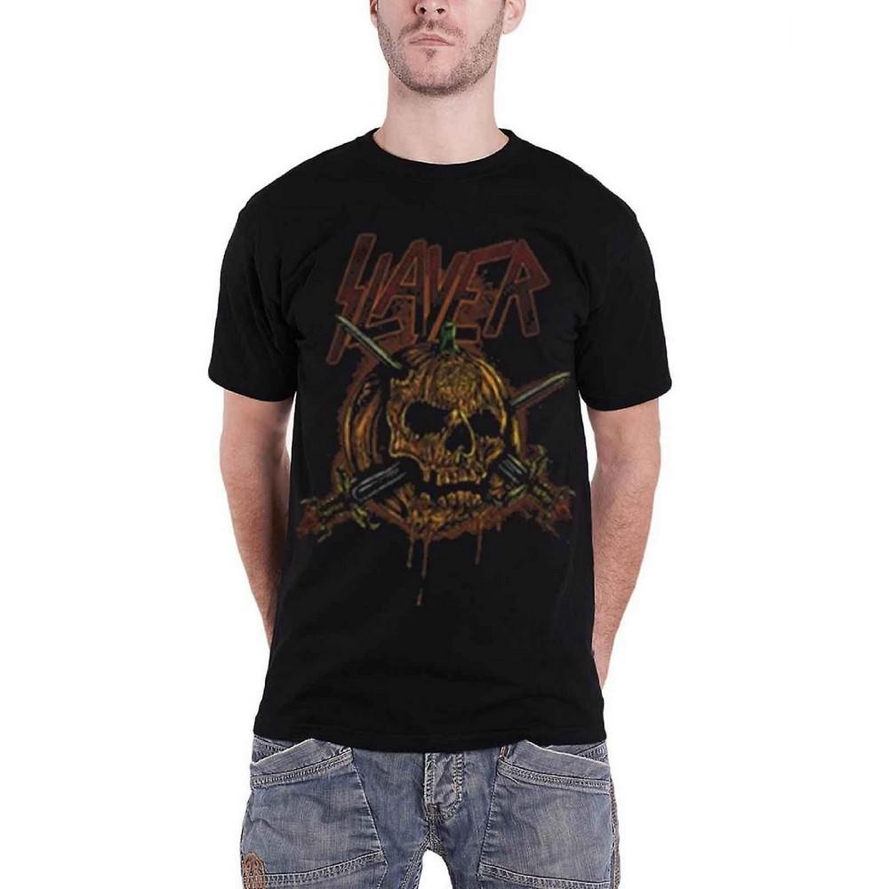 Slayer Unisex Adult Pumpkin Skull T-Shirt