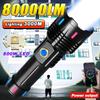 80000LM Ultra Powerful Rechargeable Flashlight 800W LED High Power LED Flashlights 3000M Long Range Torch Tactical Lantern