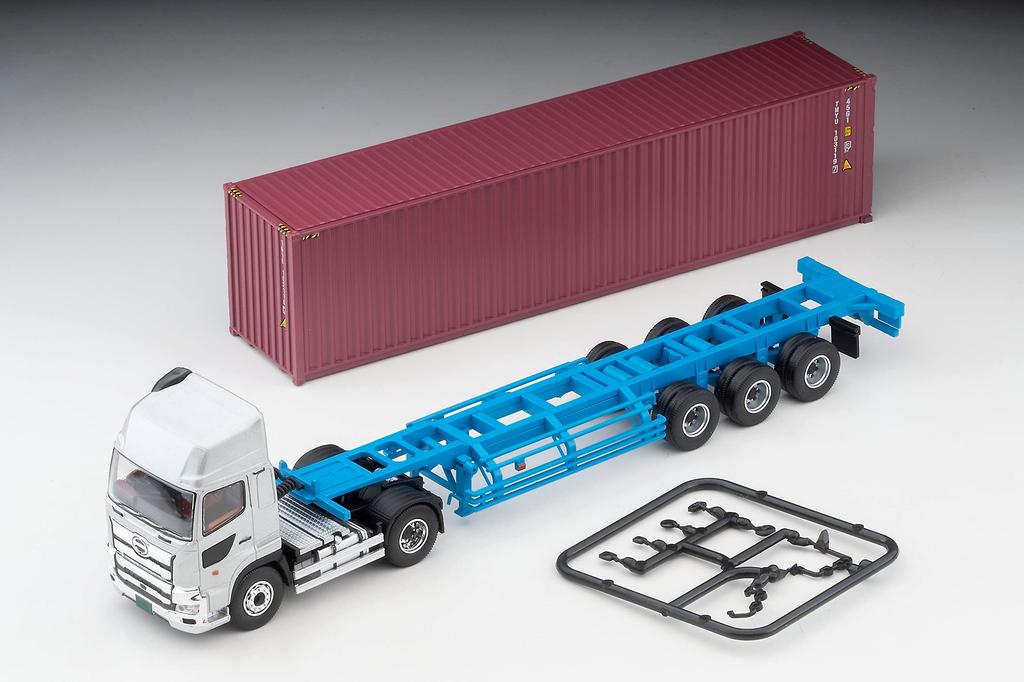 Tomica Limited Vintage Neo 164 LV-N292a Hino Profia 40ft Marine Container Trailer Toho Sharyo TC36H1C34 Silver Finished Product