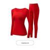 Women's Seamless Long Sleeve Thermal Set with Hyaluronic Acid for Autumn