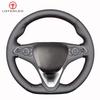 Черный чехол на руль автомобиля из искусственной кожи для Opel Astra 2015-2021 Corsa Combo Mokka 2018-2021 Grandland X Insignia CT 2017-2021