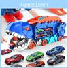 Truck Car Dinosaur Transport Carrier With12 Pull Back Dino Car Toy For Kids Gift