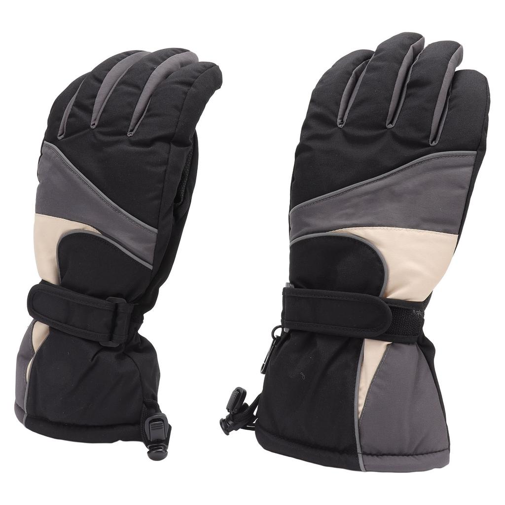 2Pcs Heated Gloves Waterproof Warm Breathable Electric Heating Gloves with Reflective Stripe for