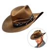 Wide Brim Wool Cap Panama Hat Magician Hat Cowboy Cap Stage Performers Headwear Masquerade Party Fedora Hat Headpiece