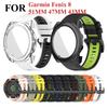 Watch Band and Cover Protective Case for Garmin Fenix8 51MM 47MM 43MM Smart Bracelet Strap TPU Frame Bezel Accessories