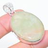 Natural Orange Seraphinite Gemstone 925 Sterling Silver Pendant 2.05" L8K51
