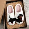 Ultra-Cozy Dachshund Dog Print Indoor Slippers - Warm, Anti-Skid Sole Quiet Tread - Perfect for Winter Lounging At Home Soft Comfortable House Shoes