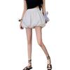 Women's White Tulip Puffy A-Line Midi Skirt - High Waist, Bodycon, Petite Slimming