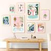 Bathroom Tropical Hallway Retro Potted Plants Wall Art Canvas Painting Posters And Prints Wall Pictures For Living Room Decor