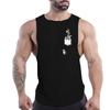 Summer Adult Men'S Fitness Outdoor Crew-Neck Vest Creative Panda Pattern 2d Printed Multi-Color Comfortable Sleeveless Shirt