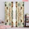 2pcs,2D Plane Printing Minimalist Curtains Floral Mirage Polyester Fabric (without Rod) Decorations For Home Use for Bedroom &