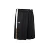 Logo Print Mid-Rise Solid Color Moisture-Wicking Breathable Running Fitness Training Shorts Men Shorts Black 23500201-100