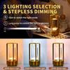 Cordless Table Lamp Retro Bar Metal Desk LED Lamps Rechargeable Touch Dimming Night Light Restaurant Bedroom Home Outdoor Decor