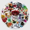 50 Transparent Horror Teacup Stickers: Waterproof PET Ghost & Skeleton for Halloween Journals