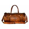 Men's New Genuine Goat Leather Duffel Gym Travel Weekend Overnight Luggage Bag