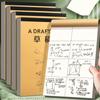 50/100 Sheets Thickened Draft Paper Tearable Painting Sketchbook Simple Notepad  School Office