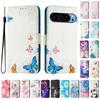 The Butterfly Family Luxury Painted Leather Case Wallet Book Style Cover for Google Pixel 5,5a 5G/6,6a,6 Pro/7,7a,7 Pro/ 8,8a,8 Pro /9,9 Pro,9 Pro XL