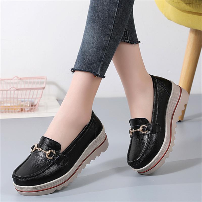 Woman's Casual Shoes Female Flat Shoes Loafers Slip On Ladies Moccasins Breathable Women Platform Sneakers Zapatos Mujer