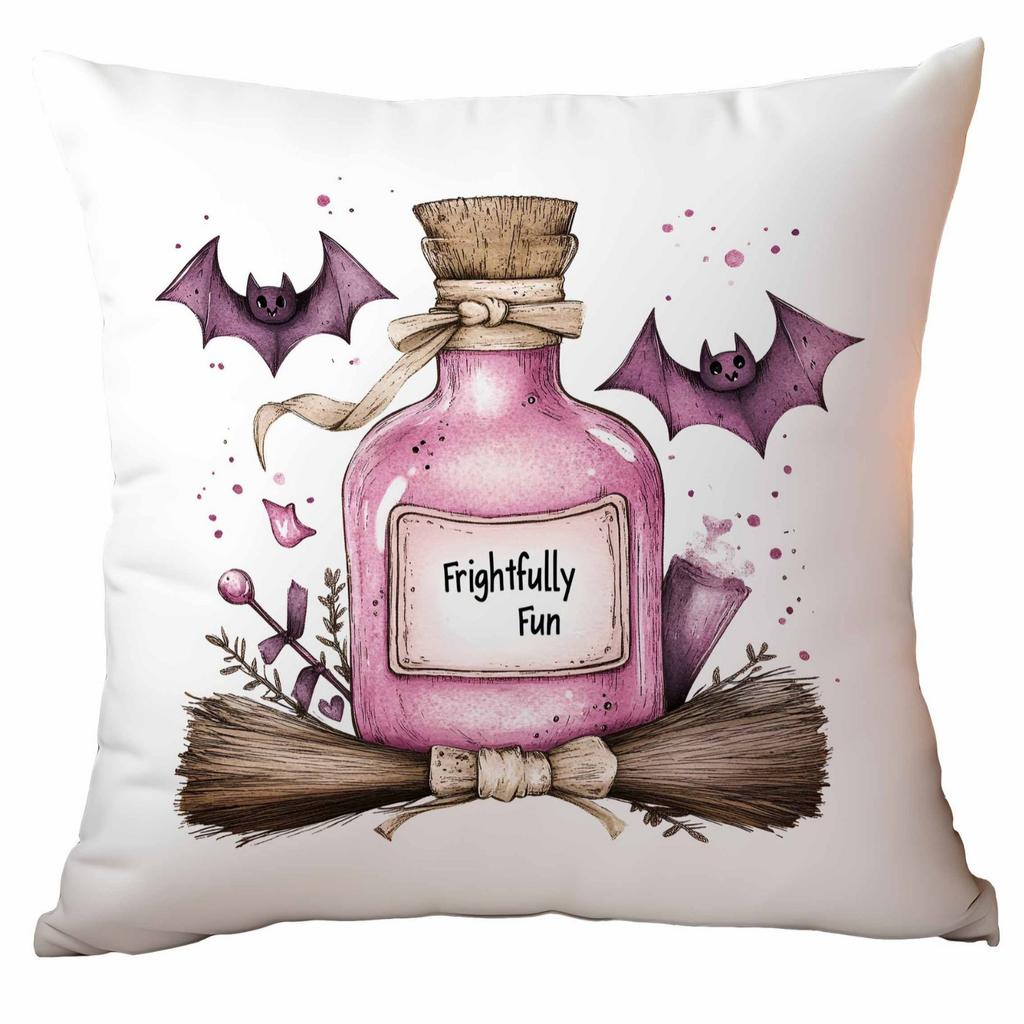 New Pink Halloween Pillowcase Festive Home Cushion Pillowcase Decoration