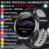 2025 New Micro Physical Examination Blood Lipids Uric Acid Blood Pressure Smart Watch ECG+PPG Clock Bluetooth Call Smartwatch Men