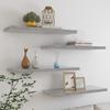 VidaXL Floating Wall Shelves 4 Pcs Concrete Grey 80x23.5x3.8 Cm MDF