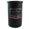 [P5324] - Black 'Eau De Cologne' Ceramic Pot (retro) - 12x8 Cm