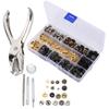 120 Set Snap Fastener Kit Leather 6 Color Metal Button Press Studs Installation Tools 633#