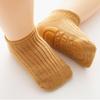 Baby Socks For Newborn Anti-slip Socks Child Solid Cotton Striped Socks Prink