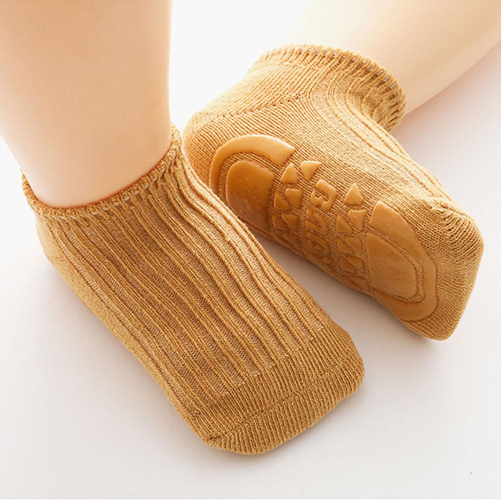 Baby Socks For Newborn Anti-slip Socks Child Solid Cotton Striped Socks Prink