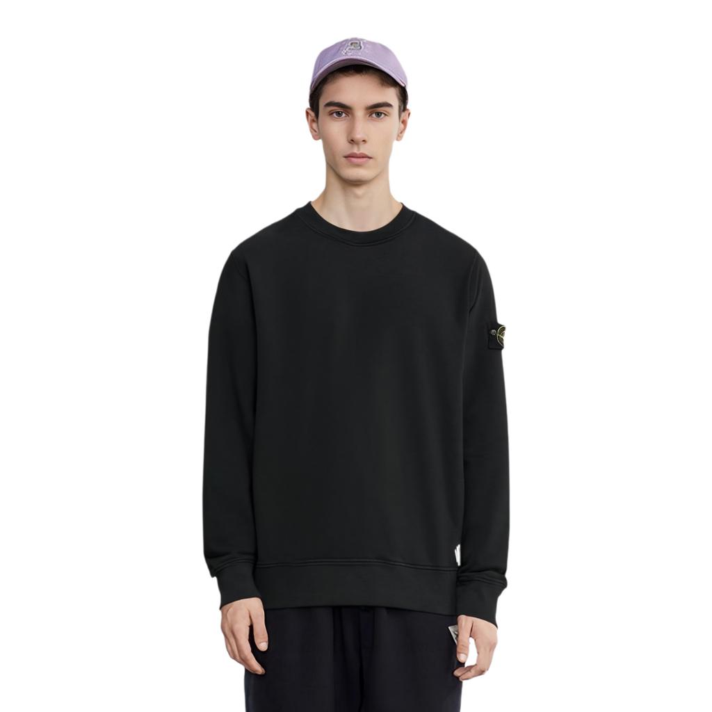 STONE ISLAND Ss22 Logo Micro Badge Long Sleeve Sweatshirt Men Sweatshirt Dark-Blue MO751563547-V0020